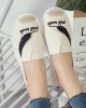 Women Pattern Embroidery Comfy Slip On Casual Canvas Flat Shoes