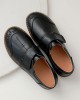 Women Brief Cowhide Leather Soft Sole Non Slip Comfy Flats Casual Shoes