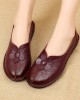 Women Brief Vintage Floral Pattern Round Toe Soft Sole Comfy Flats