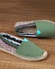 Women Large Size Ethnic Style Linen Slip  on Espadrille Fisherman’s Shoes