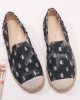 Women Comfy Denim Ripped Design Espadrilles Flats Loafers