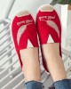 Women Pattern Embroidery Comfy Slip On Casual Canvas Flat Shoes