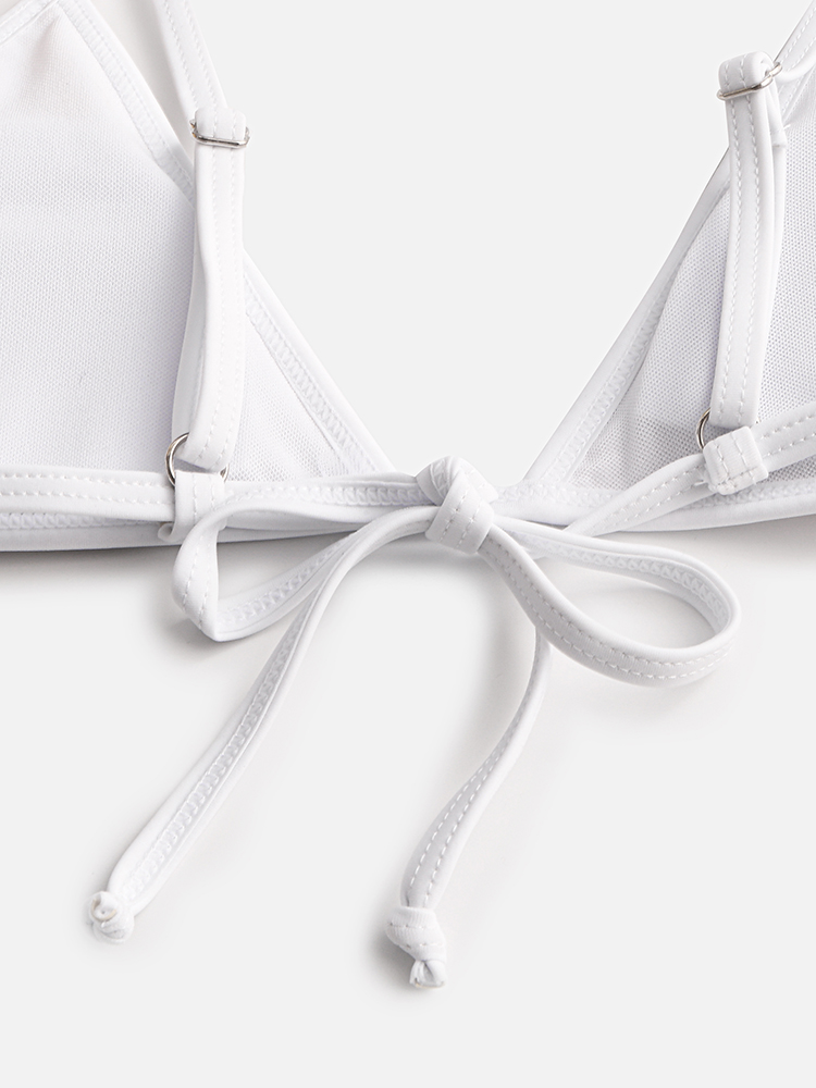 Women Tropical Print Triangle String Hot Swimwear Backless Bikini