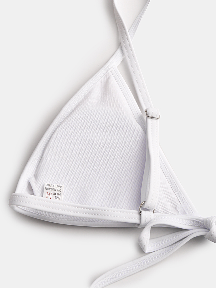 Women Tropical Print Triangle String Hot Swimwear Backless Bikini